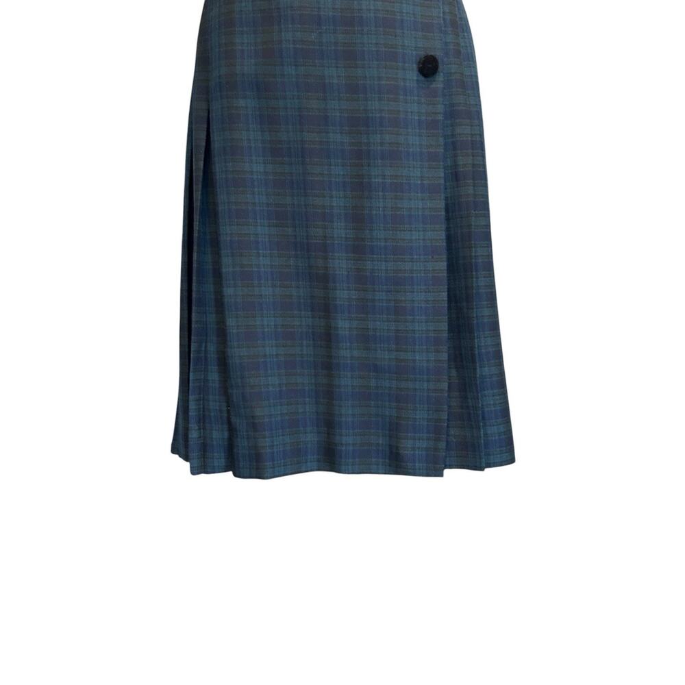 Vintage 90s Plaid Wrap Skirt Sz Medium Preppy Academia - Picture 8 of 13